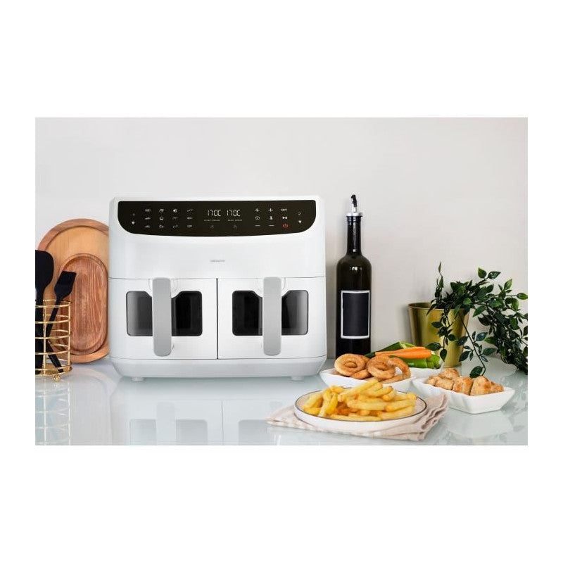 Friteuse A Air Chaud - Medion - P20 Xxl Twin - 2600 W - 2 Paniers - 9 Programmes - Blanc Medion - Mathon - 5
