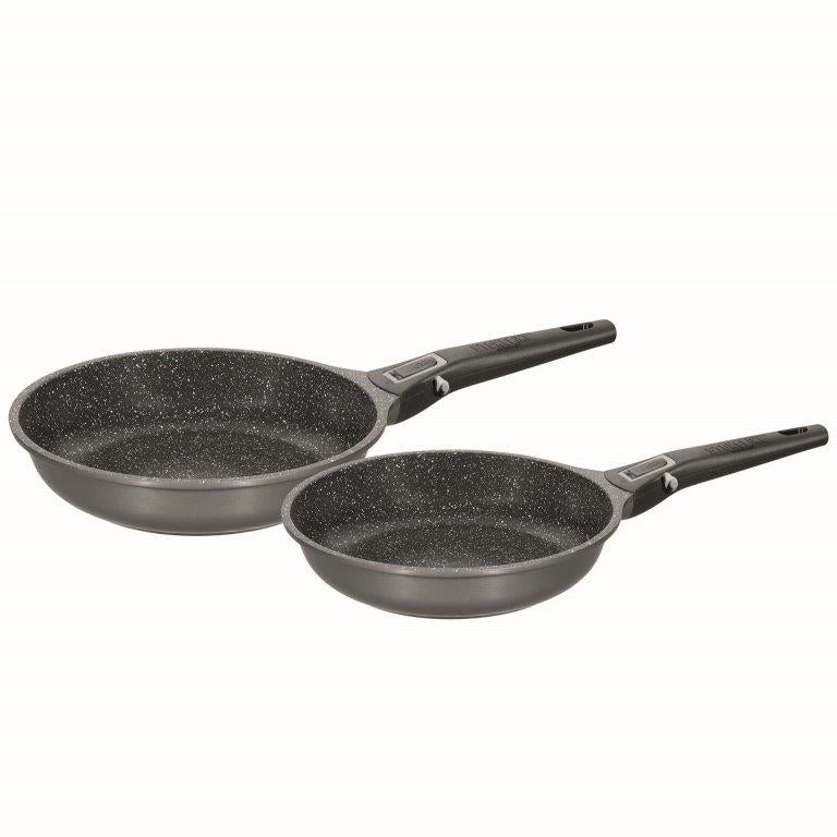 Lot de poêles Imagination PLUS 2 pièces, avec poignées amovibles Stoneline - Mathon - 1