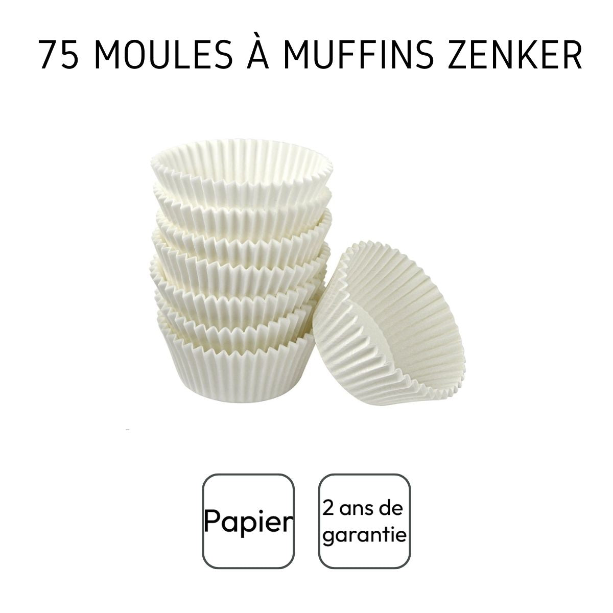 Lot de 75 moules à muffins en papier 5 cm Zenker Smart Pastry Zenker - Mathon - 4