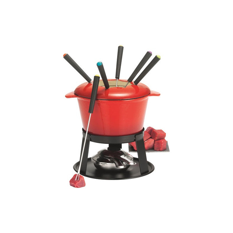 Set Fondue Bourguignonne Fonte émaillée Rouge Table Et Cook - Hhf-0255 Table Et Cook - Mathon
