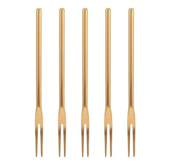 Fourchettes à fruits en acier inoxydable 304 réutilisables Vendos85 - Mathon