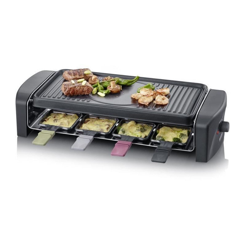 Rg9646 Appareil A Raclette 8 Personnes 1 400 W - Plaque De Cuisson Rainurée Et Lisse 41,5 X 21 Cm Antiadhésive - No Severin - Mathon - 1