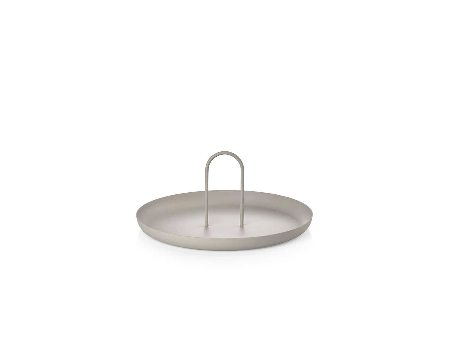 Plateau avec poignée SINGLES en acier thermolaqué Gris chaud Zone Denmark - Mathon - 1