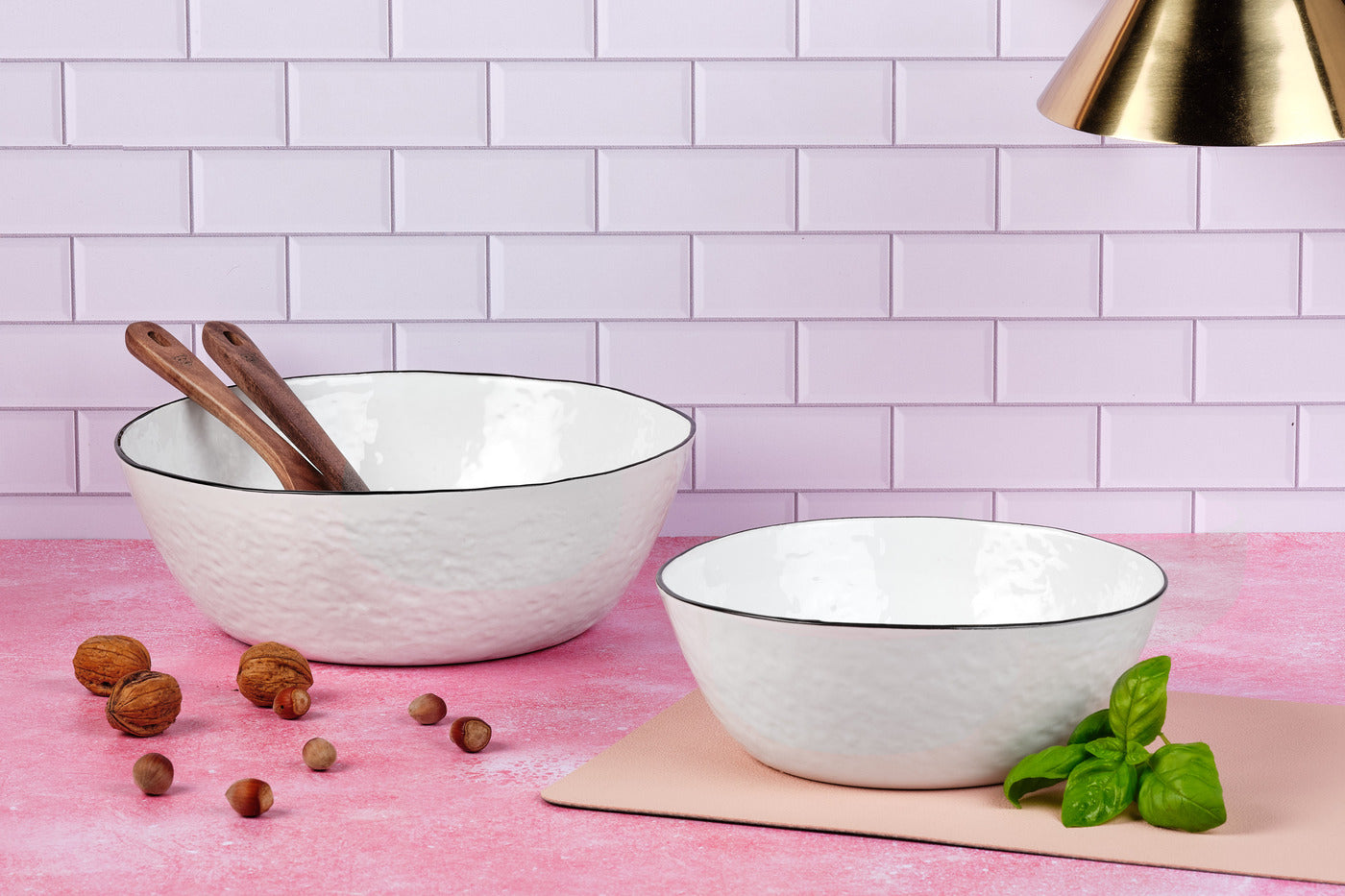 Saladier PURE Ø24cm et Ø30cm - 2 pièces - Blanc Neige Björn - Mathon - 2