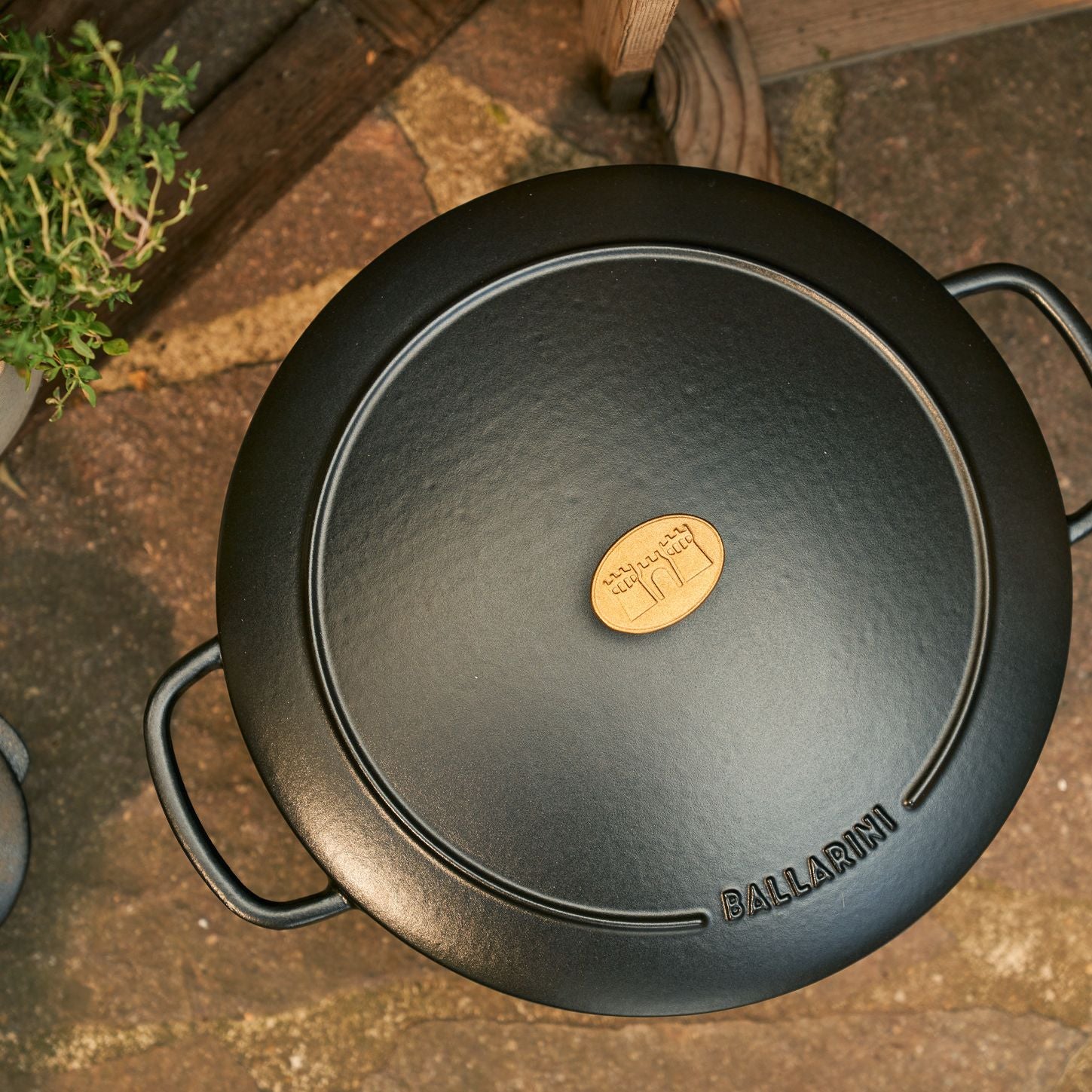 Cocotte 28 cm Bellamonte, Rond(e), Noir, Fonte Ballarini - Mathon - 5