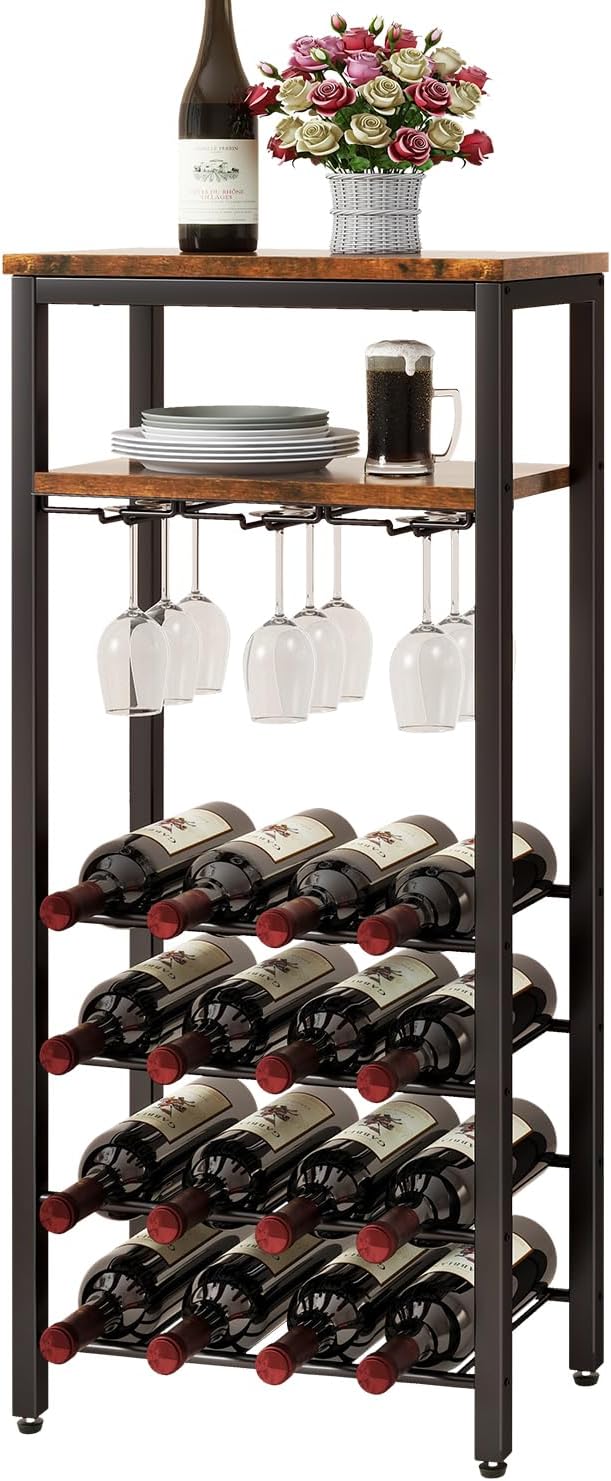 Casier à vin industriel 16 bouteilles avec porte-verres Vendos85 - Mathon