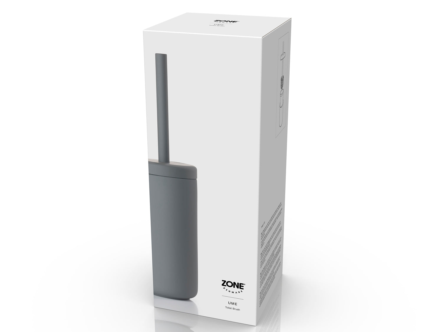 Brosse de toilette UME en grès et polypropylène Gris Zone Denmark - Mathon - 2