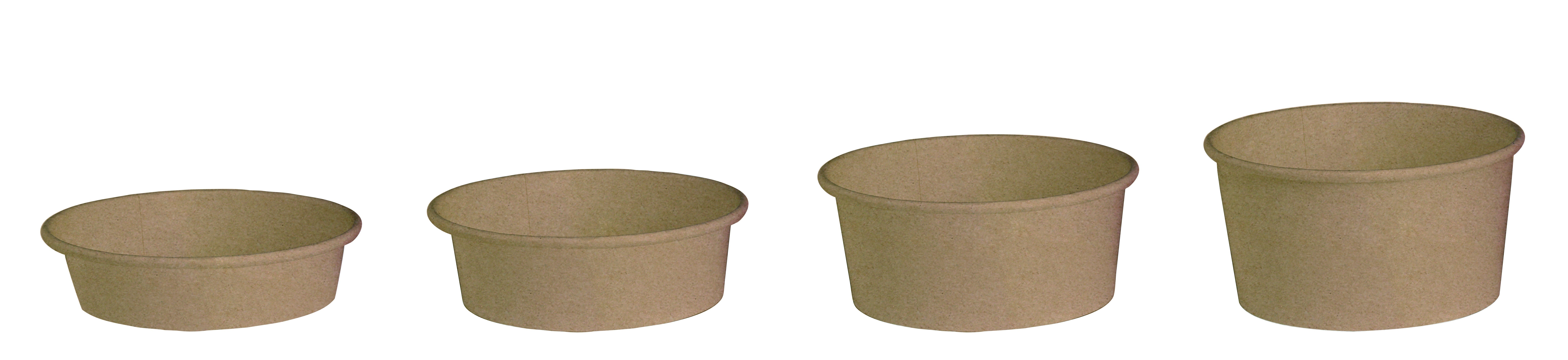 45Pcs - Saladier rond en carton kraft "Buckaty"   H82mm 1560ml FirstPack - Mathon - 2