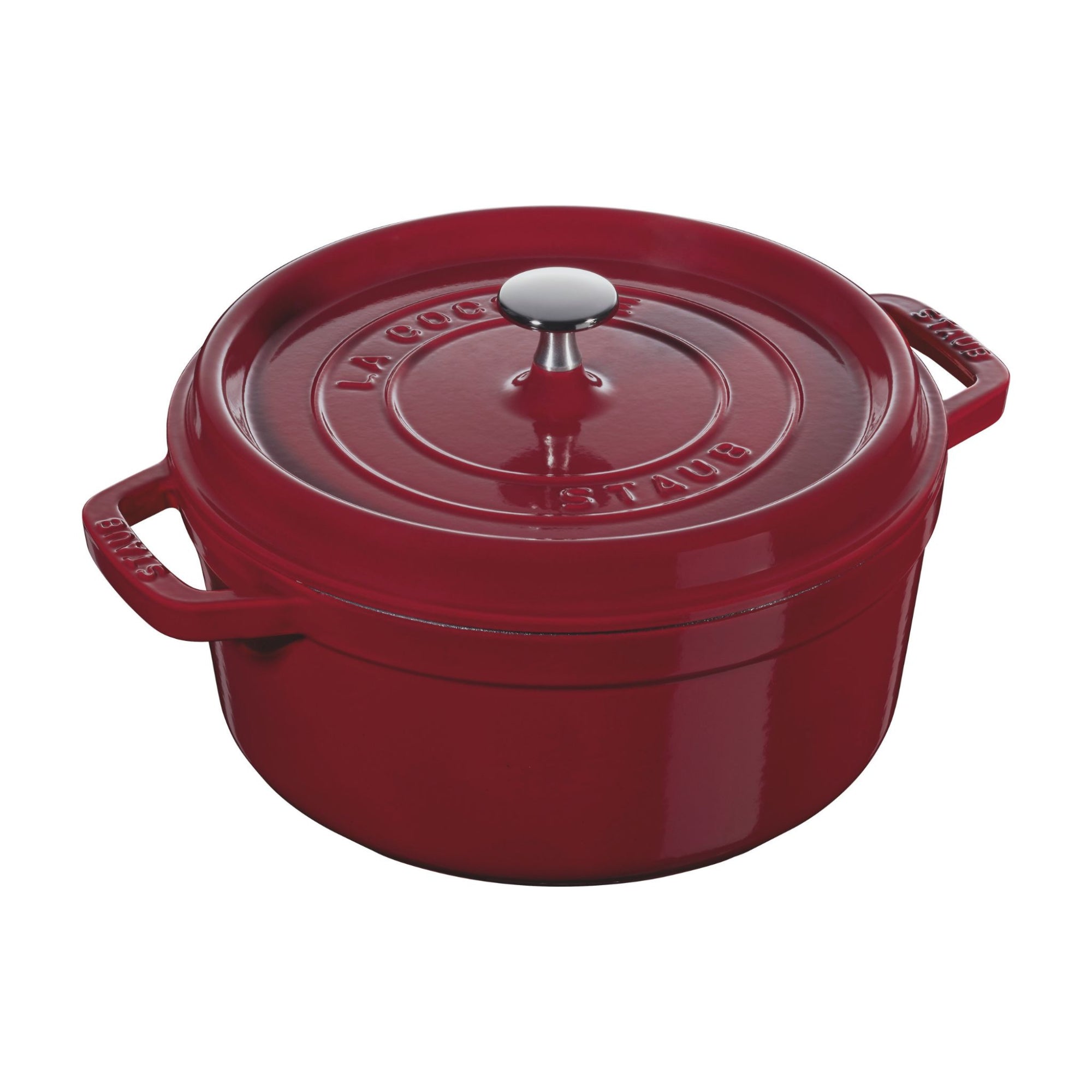 Cocotte 24 cm, Rond(e), Bordeaux, Fonte Staub - Mathon