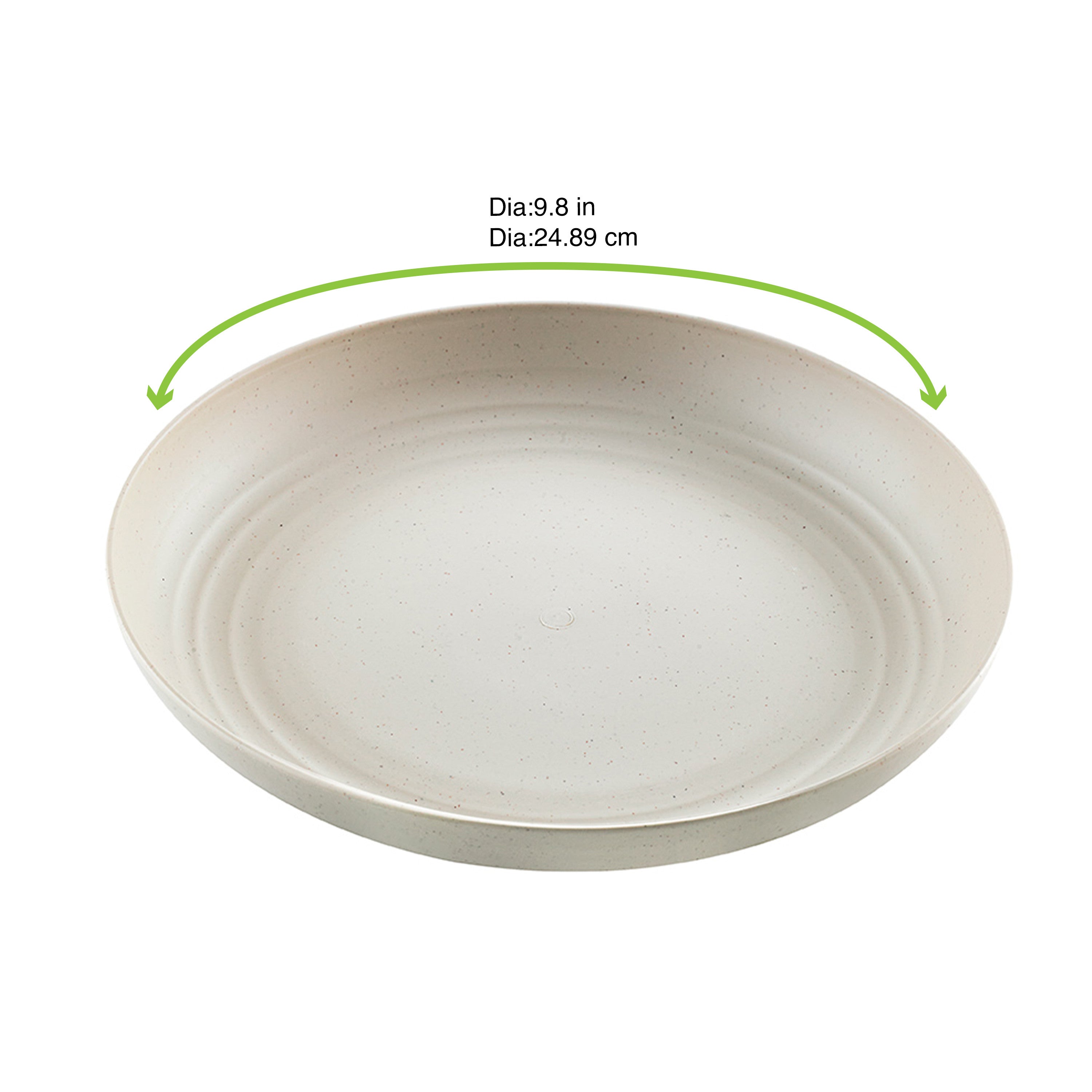 6Pcs - HUSKLY Assiette réemployable composite beige  H30mm FirstPack - Mathon - 2