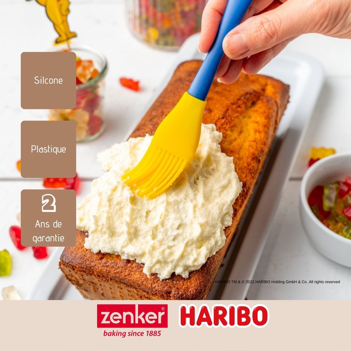Pinceau de cuisine et pâtisserie 19,8 cm en poils silicone Zenker Haribo Zenker - Mathon - 4