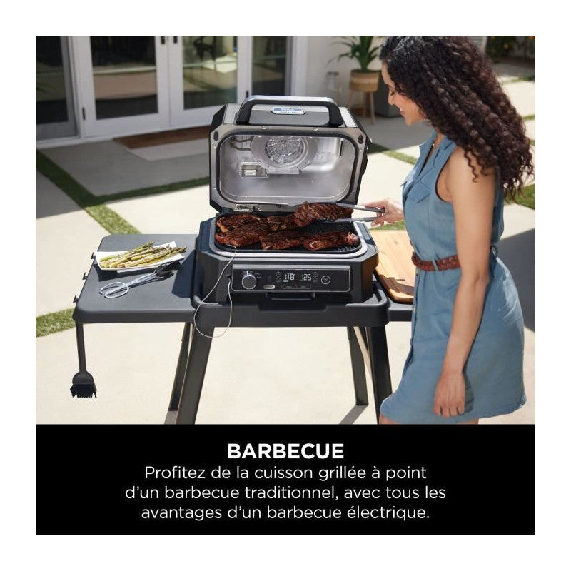 Barbecue électrique Et Fumoir Avec Thermometre - Ninja - Woodfire Pro Xl - Og850eu - Barbecue Et Air Fryer D
