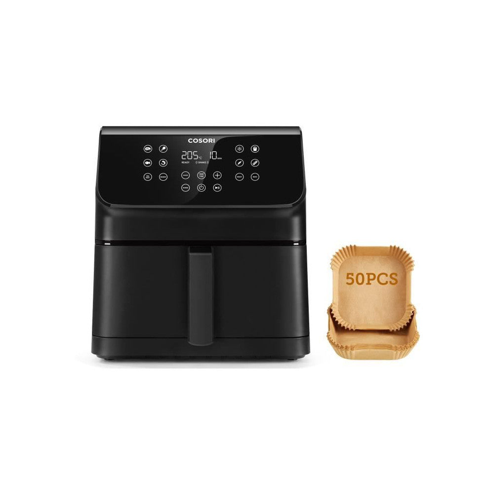 Friteuse Sans Huile -   - Premium Ii Chef Edition - Capacité 6,2 L - 12 Programmes - Pack 50 Papiers Cuisson - 1700 W - No Cosori - Mathon - 1