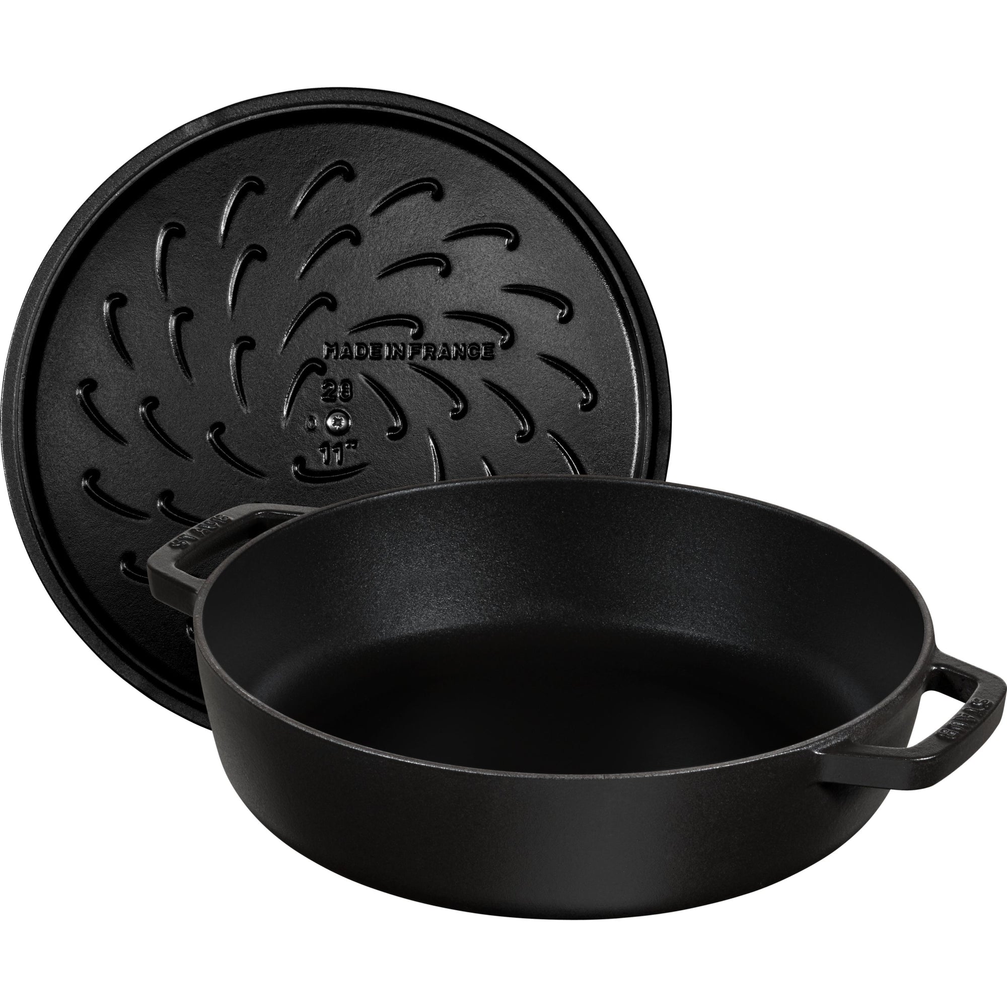 Sauteuse Chistera en fonte, 24 cm, Noir Staub - Mathon - 3