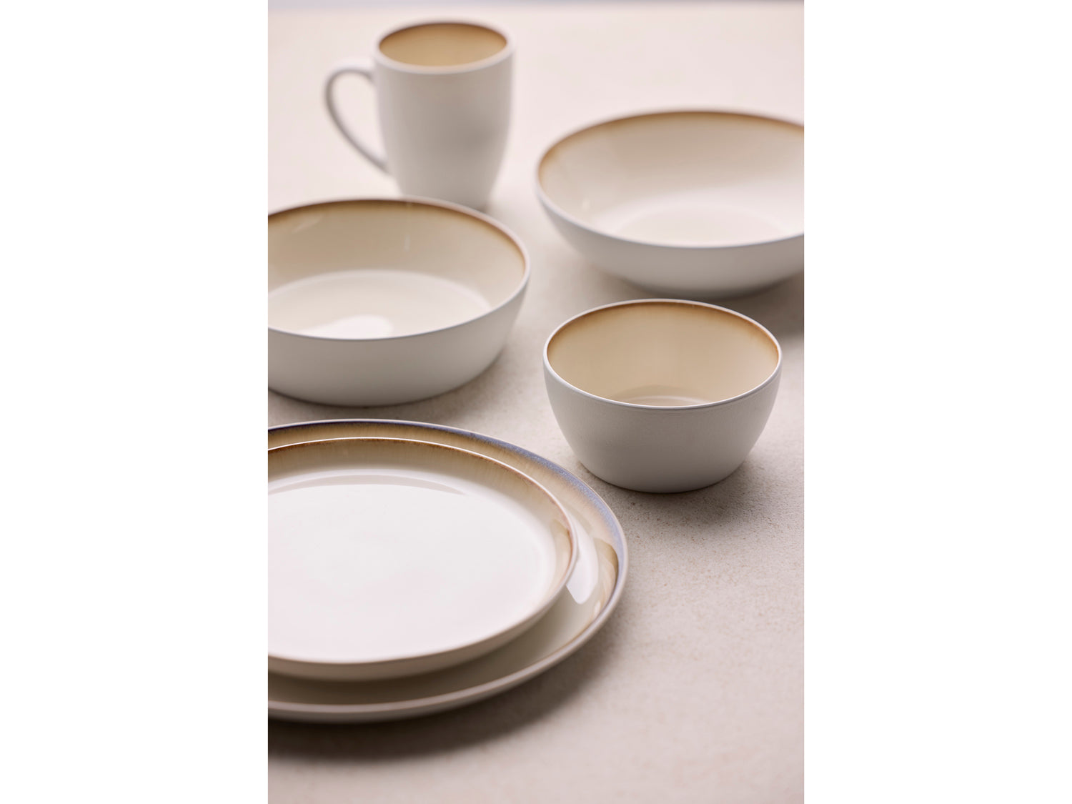 Bol Gastro en Grès Blanc/Crème Bitz - Mathon - 2