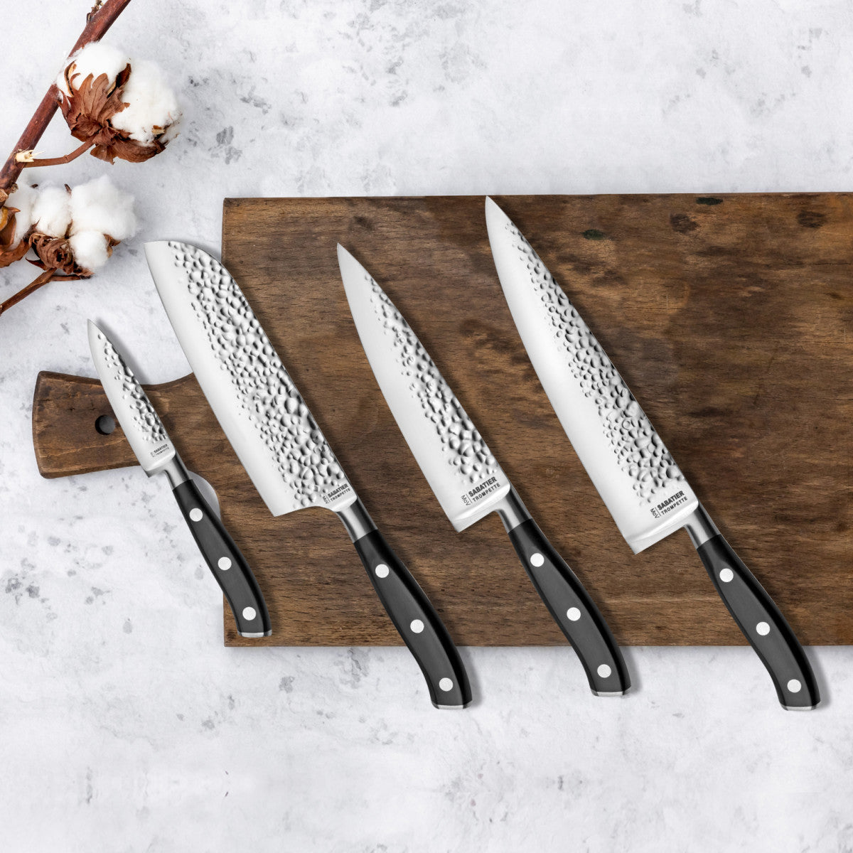 Carbon - Trousse de 4 couteaux de cuisine Sabatier Trompette - Mathon - 8