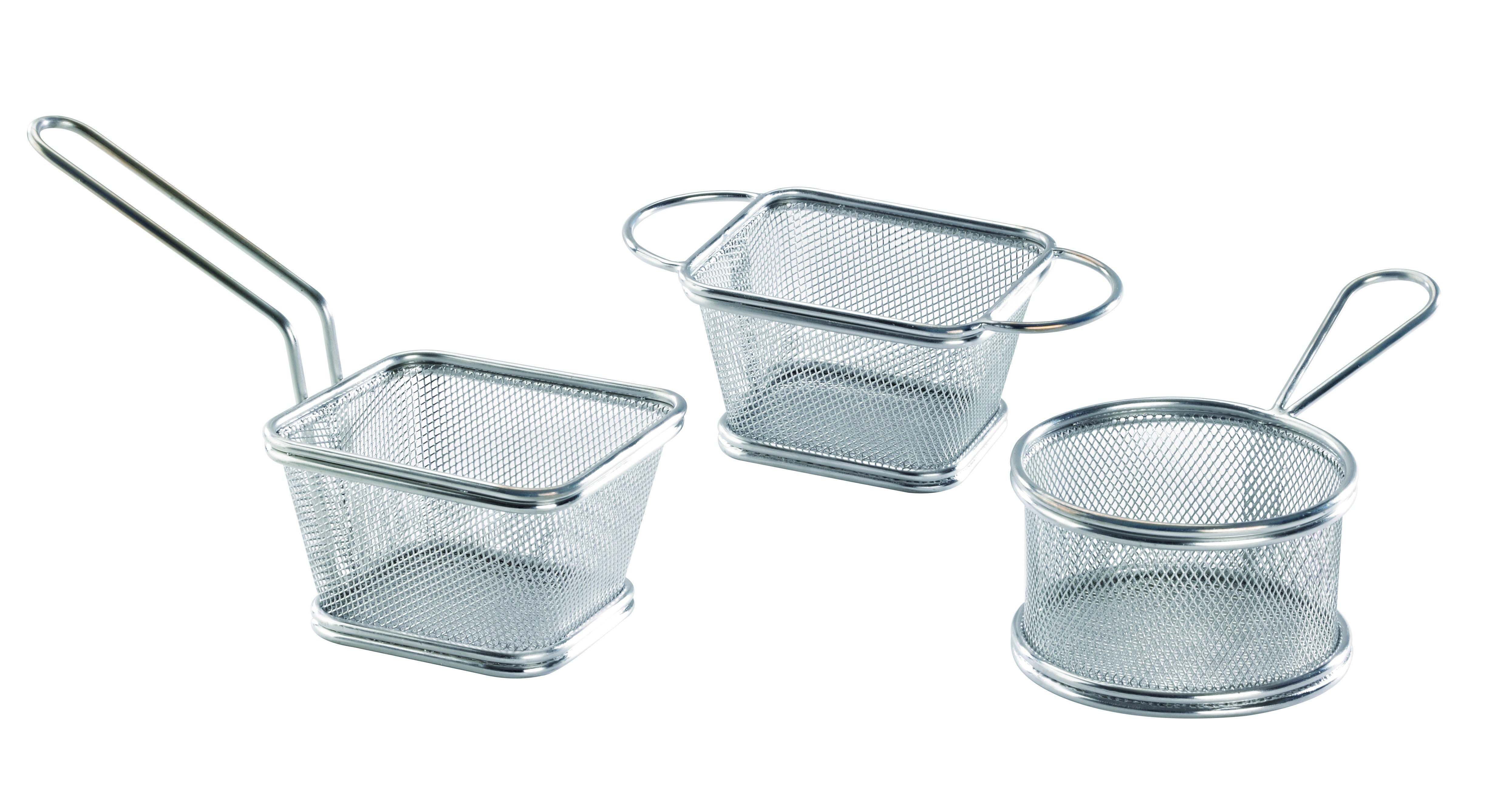 6Pcs - Mini panier friteuse métal rond   H80mm FirstPack - Mathon - 3