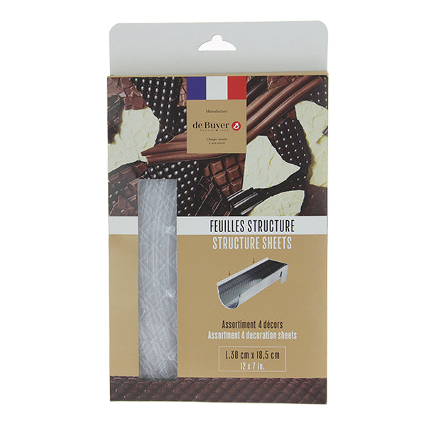 Set feuilles transferts 4 décors bûche De Buyer - Mathon - 1