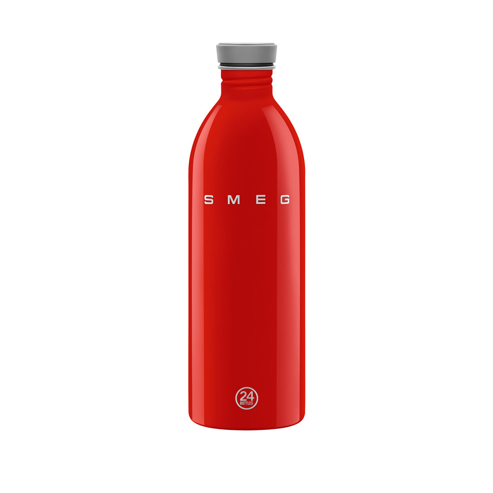 Bouteille isotherme inox 18/8 rouge 1L Smeg - Mathon