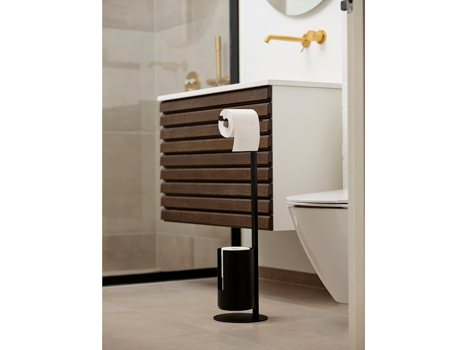 Porte-rouleau autoportant RIM en aluminium Noir Zone Denmark - Mathon - 7