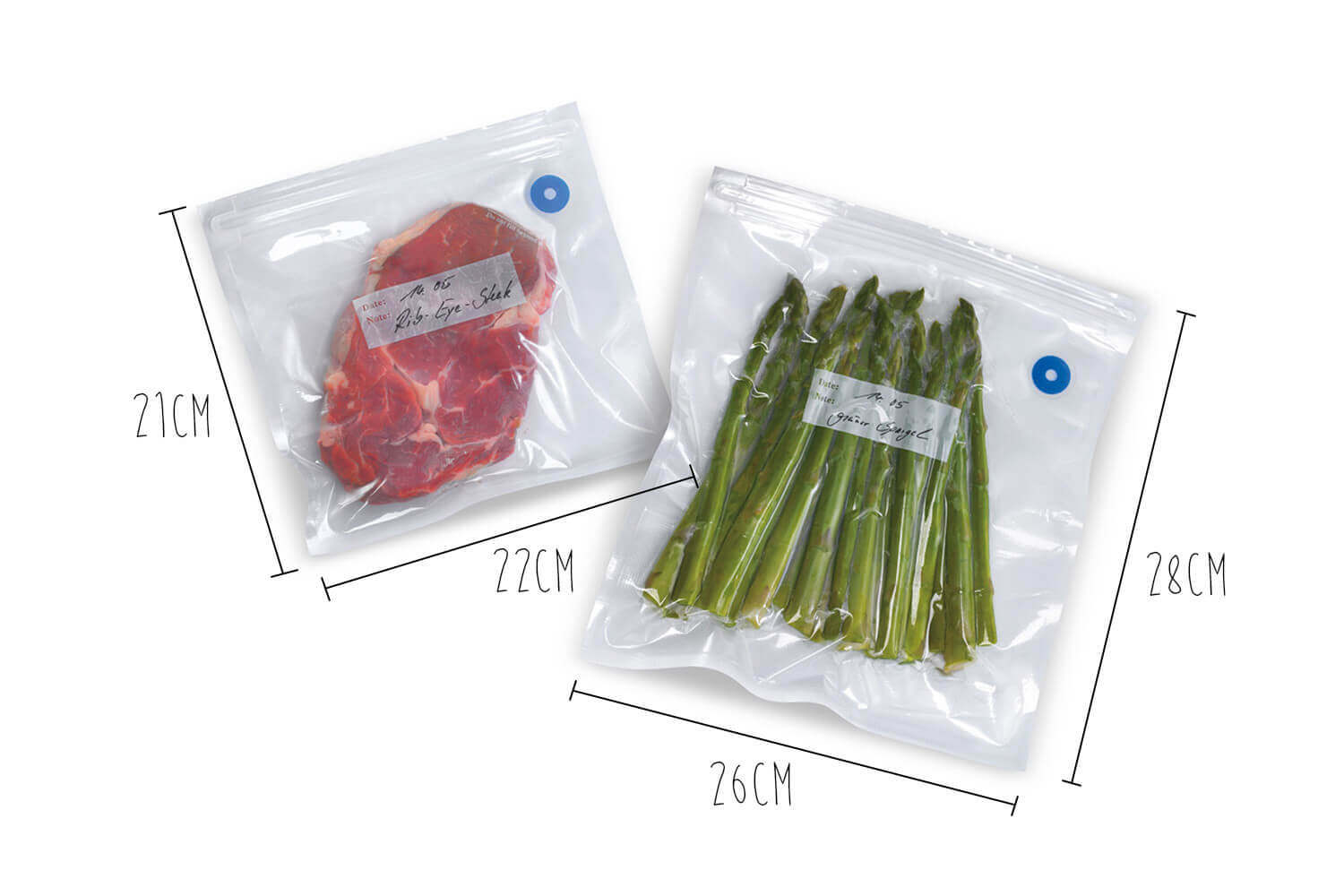 Recharge de sachets pour kit de mise sous vide vaco, 8 pièces Gefu - Mathon