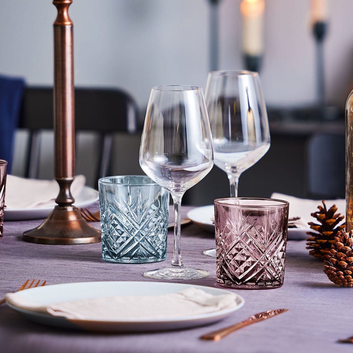 4 verres à eau mauves 30 cl Salzburg Color Luminarc - Mathon - 3