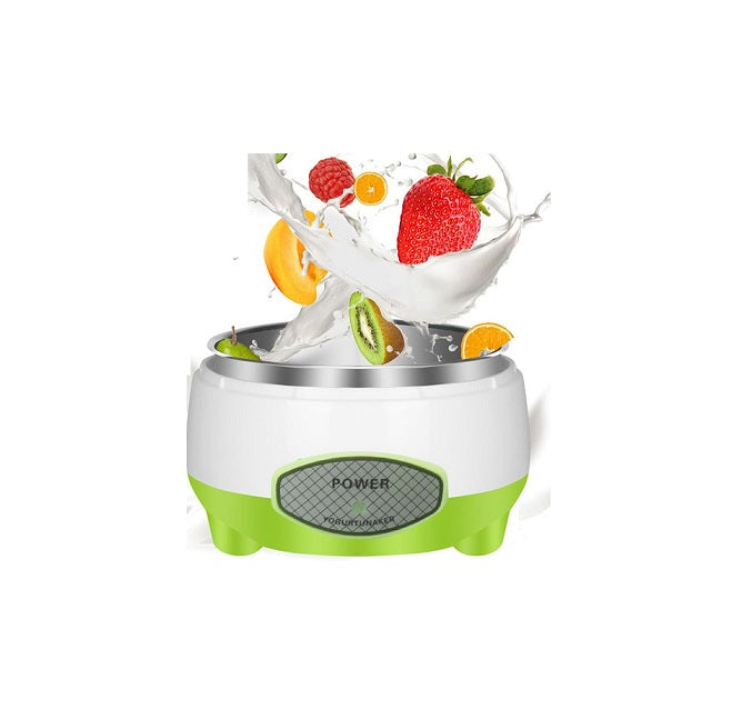 Machine à Yaourtière de 1L avec Récipient en Acier Inoxydable 15W vert blanc Vendos85 - Mathon