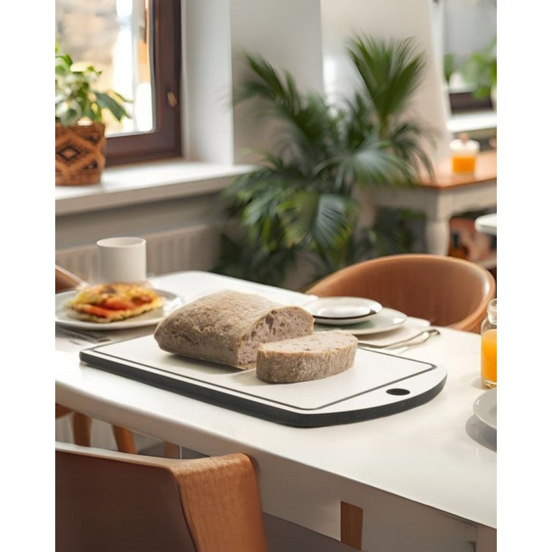 Planche à découper en fibre antibactérienne, 33 ( ⟷ ) x 20 ( ⤢ ) x 1 ( ↕ ) cm, TAGLIO, Blanc Don Hierro - Mathon - 3