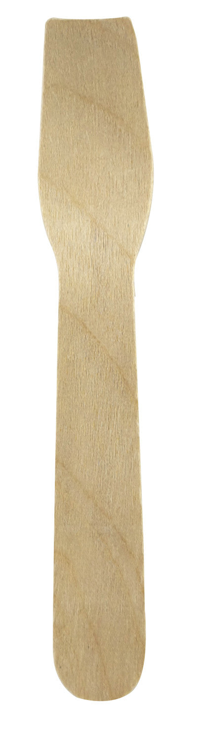 100Pcs - Cuillère à glace bois emballage papier kraft  H95mm FirstPack - Mathon - 1