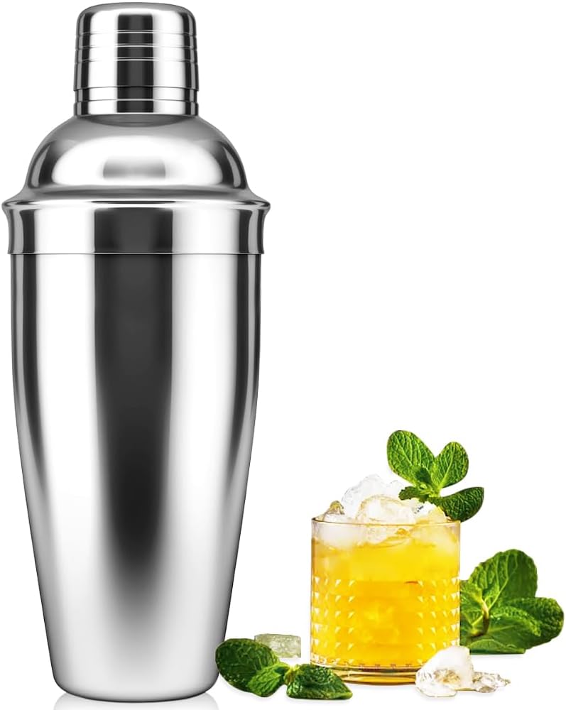 Shaker à Martini avec Passoire Intégrée – Acier Inoxydable gris Vendos85 - Mathon