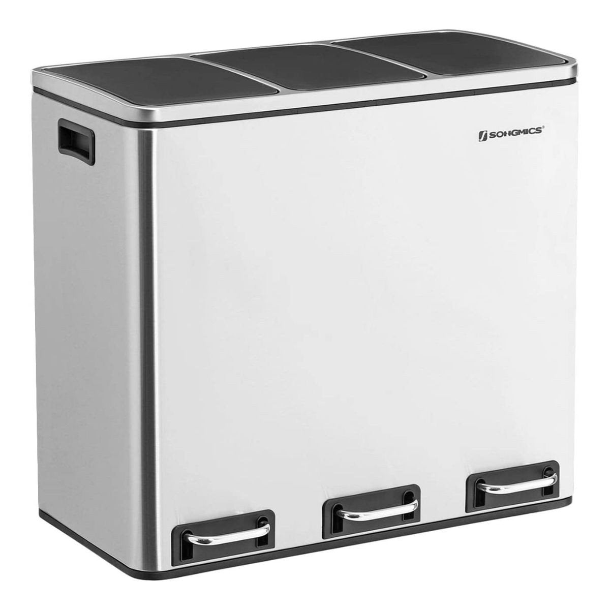 Poubelle de tri 3 bacs de 18L à pédales Calicosy - Mathon - 1