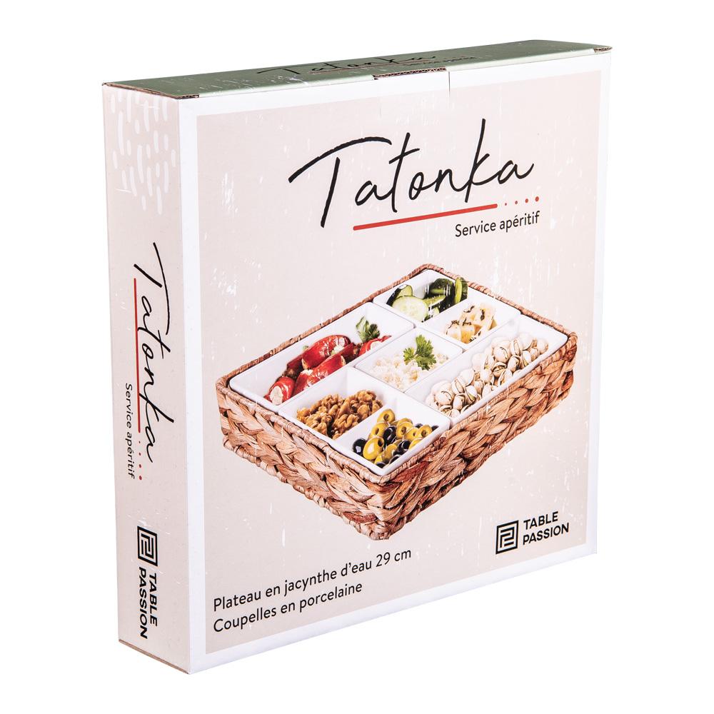 Service apéritif Tatonka tressé 8 pièces carré Table passion - Mathon - 2