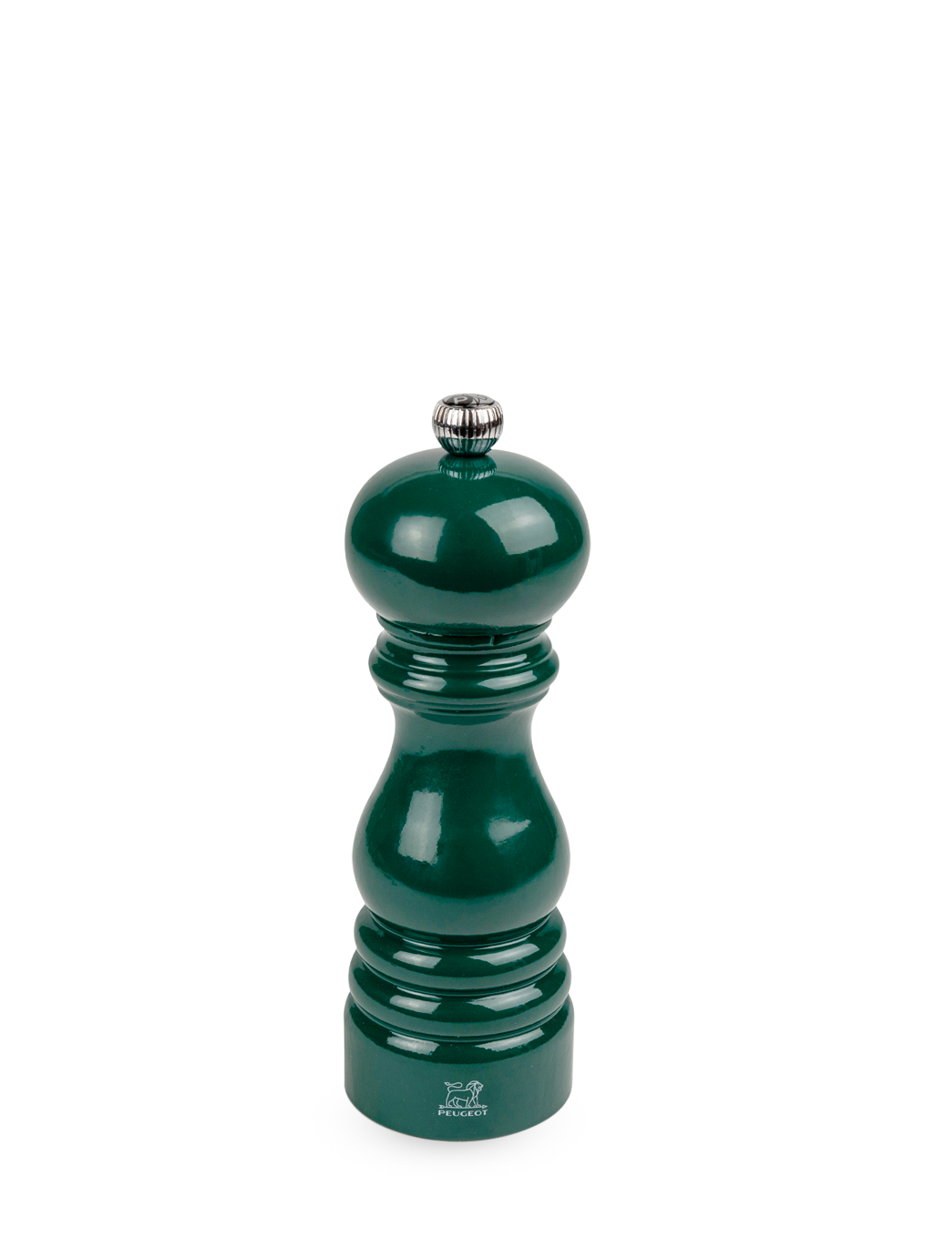 Paris Moulin à poivre manuel en bois laqué, vert forêt, 18 cm - 7in. Peugeot - Mathon - 1