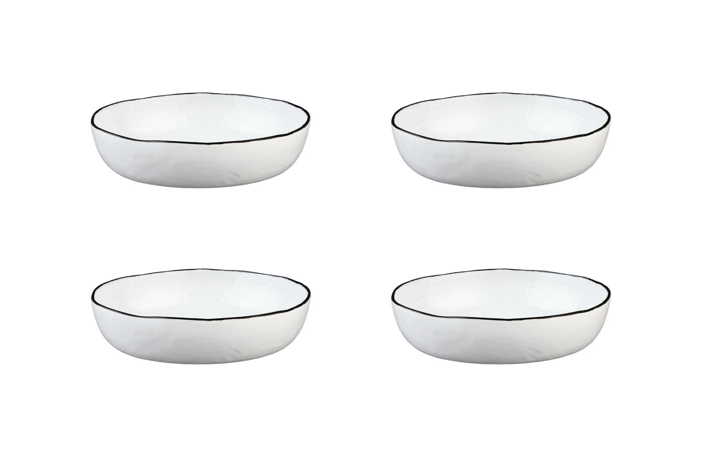 Assiette creuse PURE Ø21,5cm - 4 pièces - Blanc Neige Björn - Mathon - 1