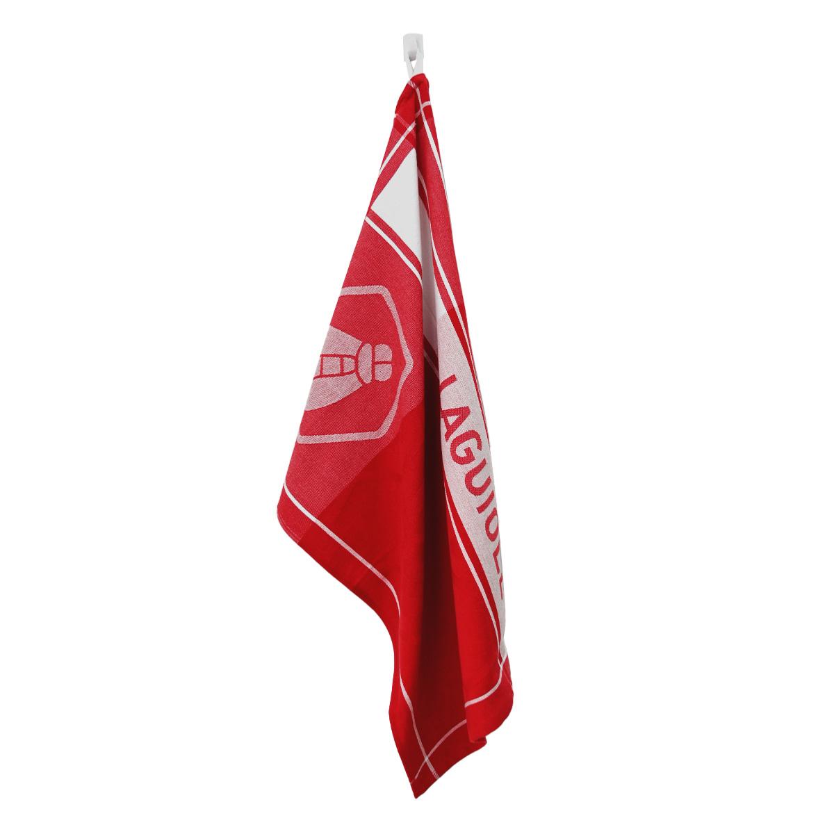 Lot de 3 torchons jacquard 50x70cm rouge -  "Miel" Laguiole Cuisson - Mathon - 2