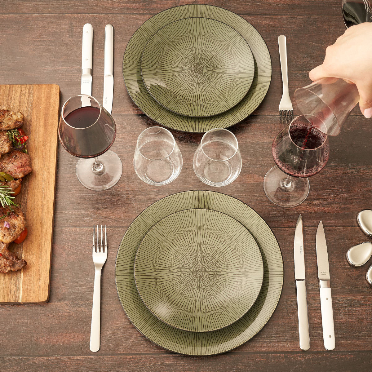 Fusion Blanc - Coffret 6 couteaux steak Amefa - Mathon - 6