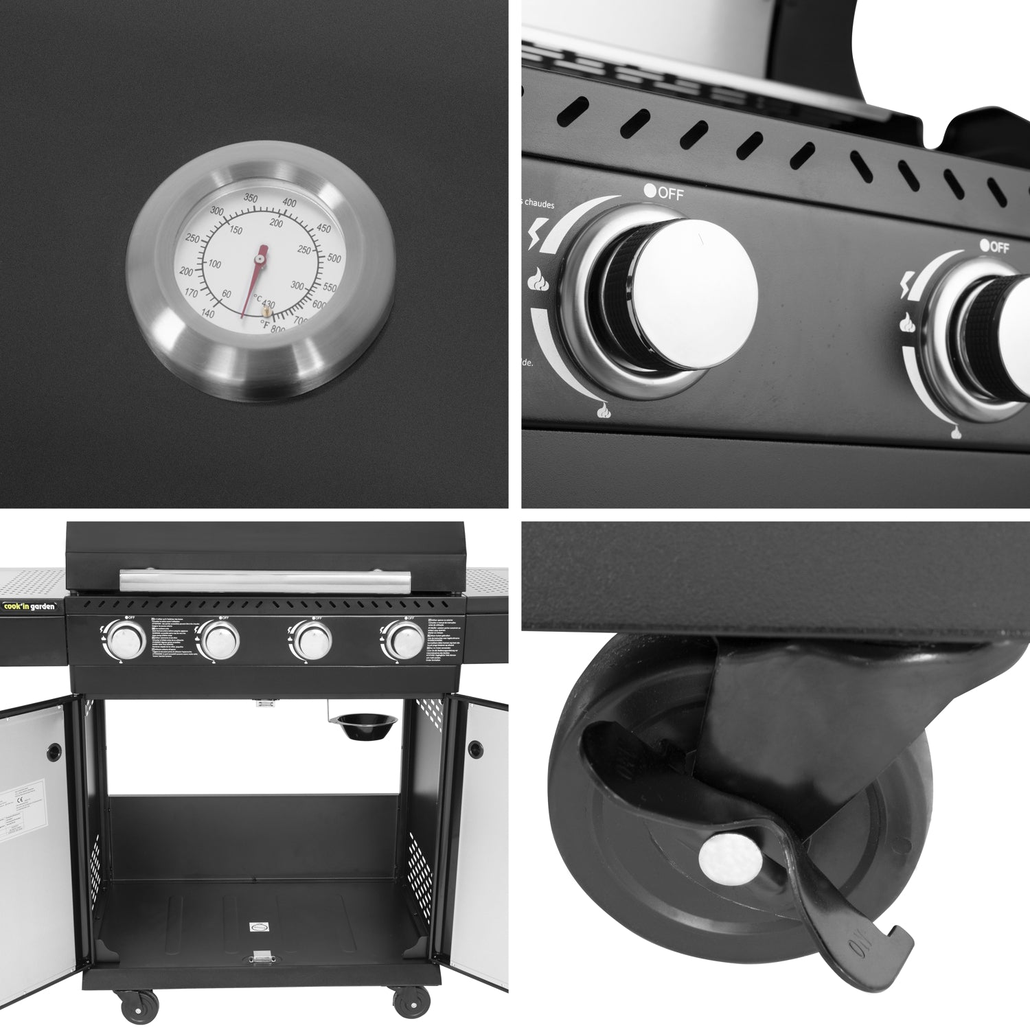 Cuisine extérieure modulable FYRA - 4 brûleurs Cook