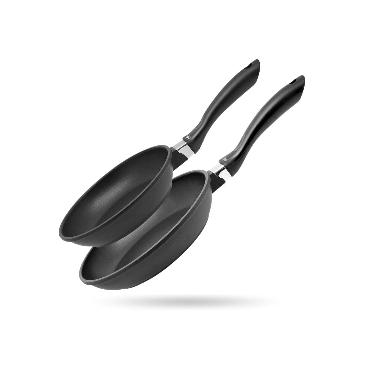 Lot de 2 poêles 24 cm et 28 cm sans PFAS  Alucast Elo - Mathon - 1