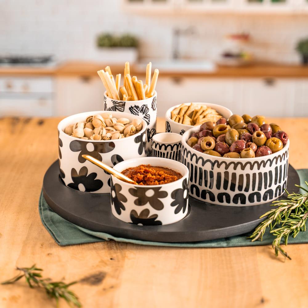 Service apéritif 6 pièces Kimani 31 cm Table passion - Mathon - 2