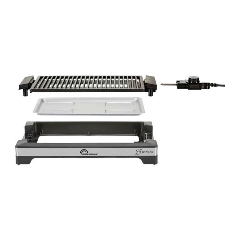 Barbecue électrique Little Balance - Easy Nopifas - Surface De Cuisson 38 X 25 Cm - Revetement Microcéramique Sans Pfas - 2000 Little Balance - Mathon - 3