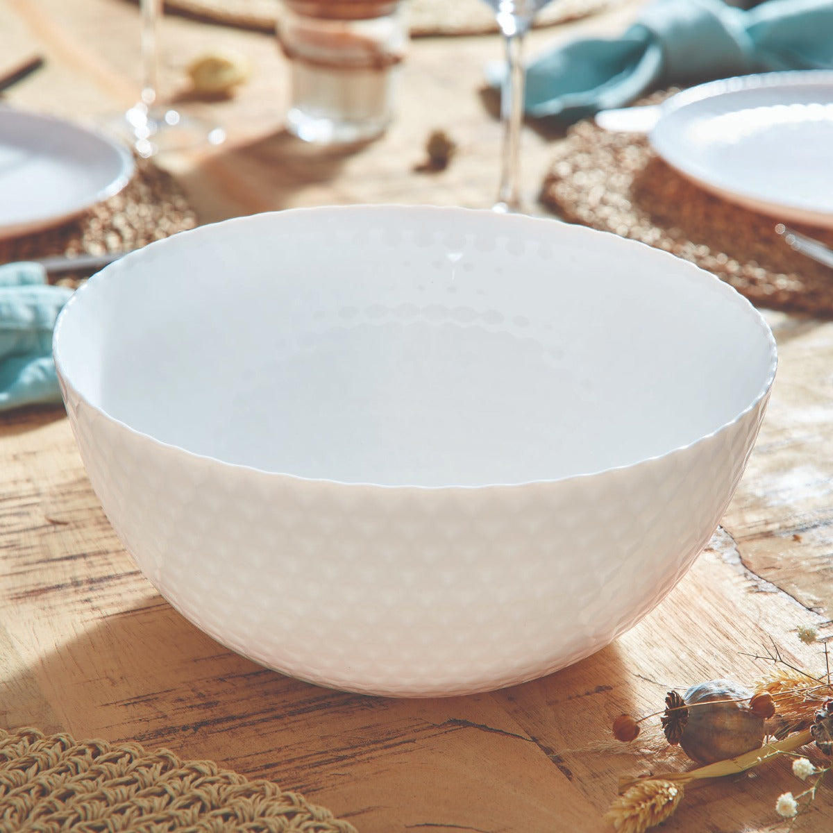 Saladier blanc 24 cm Pampille Luminarc - Mathon - 4