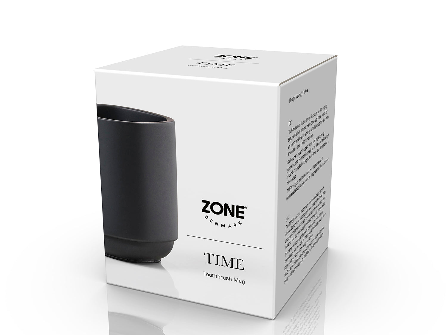 Gobelet pour brosse à dents TIME en béton Noir Zone Denmark - Mathon - 2