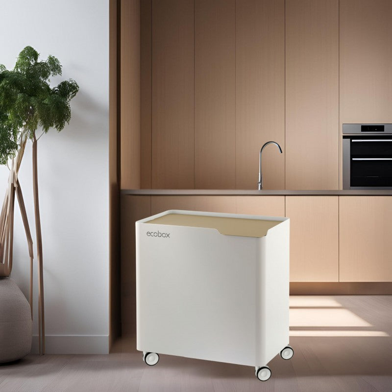 Poubelle pour tri sélectif modulable, fermeture douce, 40 litres, ecobox-top Don Hierro - Mathon - 2