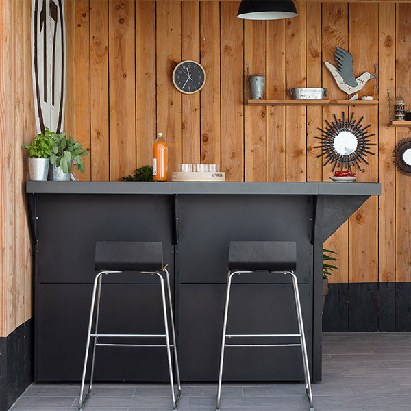 Modulo comptoir bar 80 cm gris cargo ENO - Mathon - 2