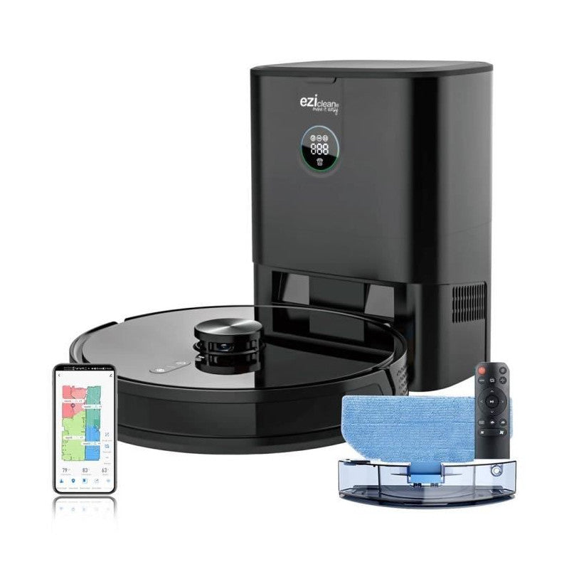 Robot Aspirateur Laveur Connecté Avec Base Aspirante Eziclean I-bot Z7 Smart - 240 Min - 3kpa - 300m² - 3l Eziclean - Mathon - 1