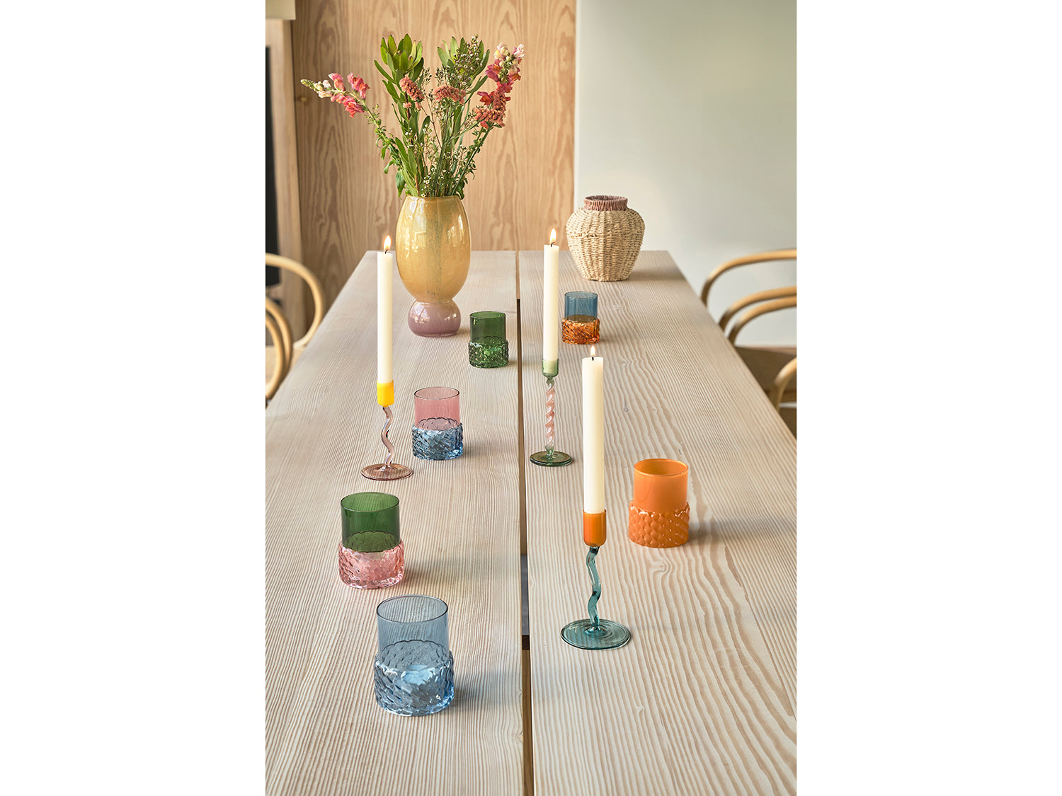 Photophore STYLES en verre Vert Villa Collection - Mathon - 4