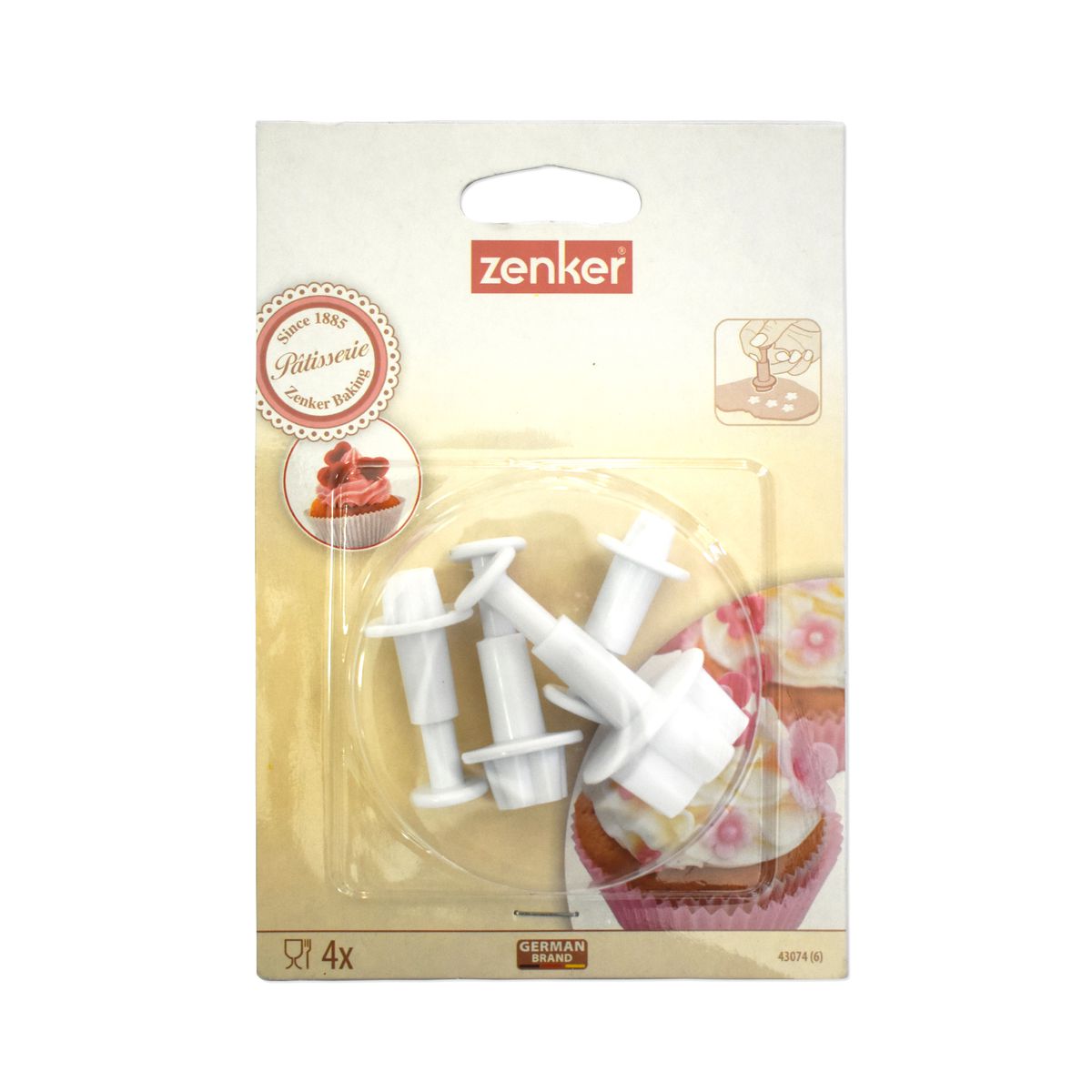 Lot de 4 emporte-pièces fleur pour pâte à sucre Zenker Emporte-pièces Zenker - Mathon - 5