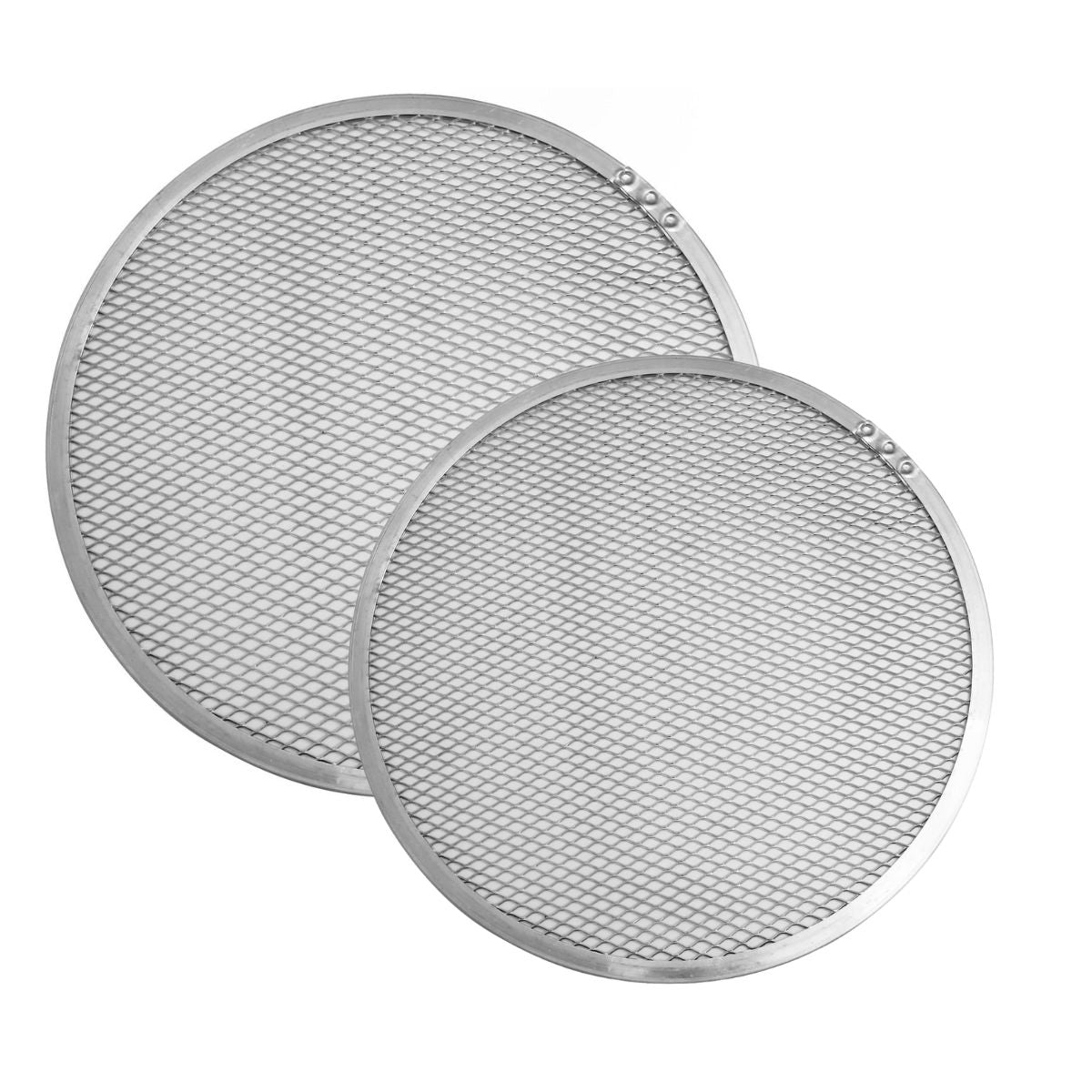 2 Plaques à pizza perforées en alu pour cuisson au four 30 et 33 cm FM Professional - Mathon - 1