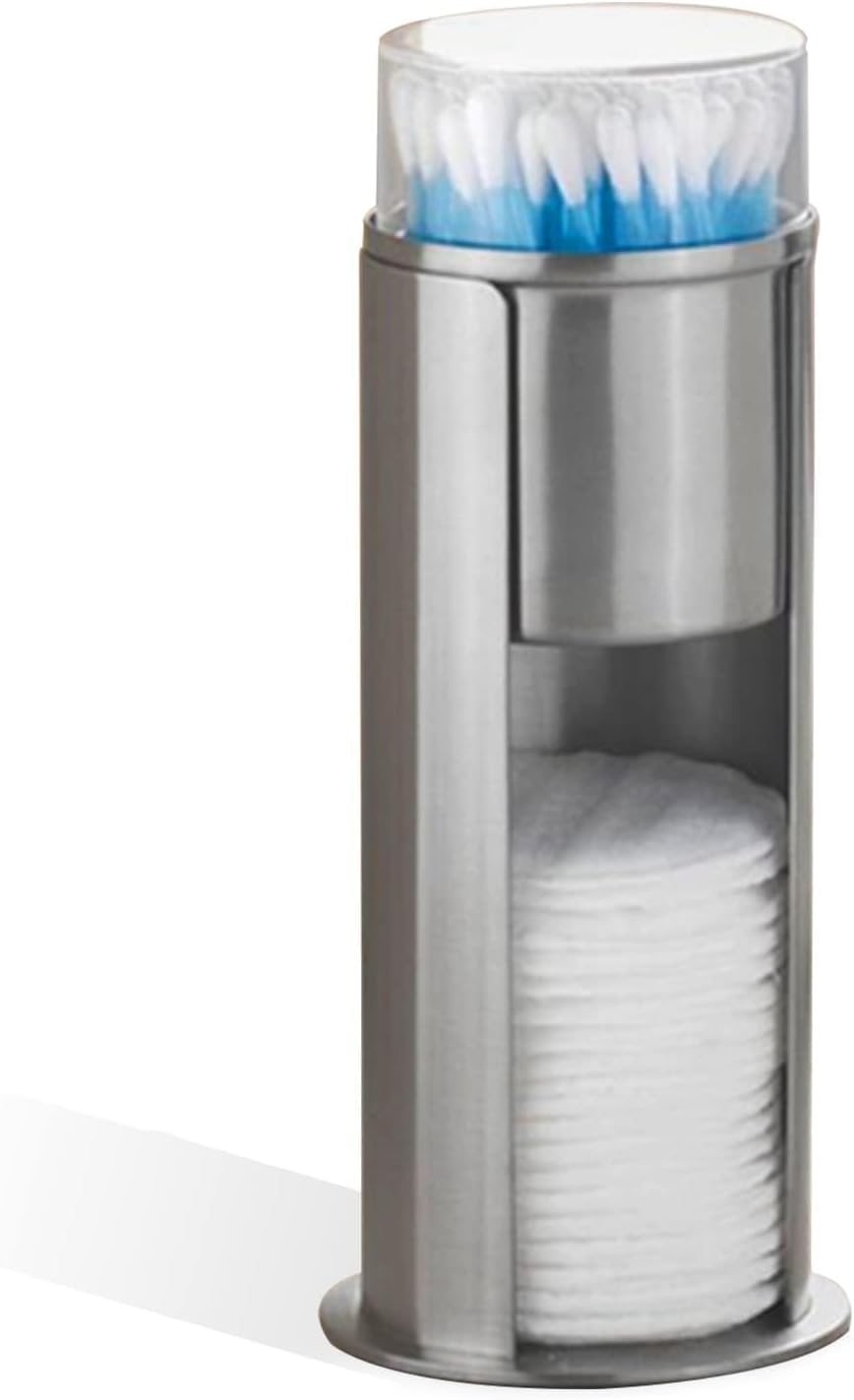 Distributeur 2-en-1 en acier inox pour cotons et tiges Vendos85 - Mathon