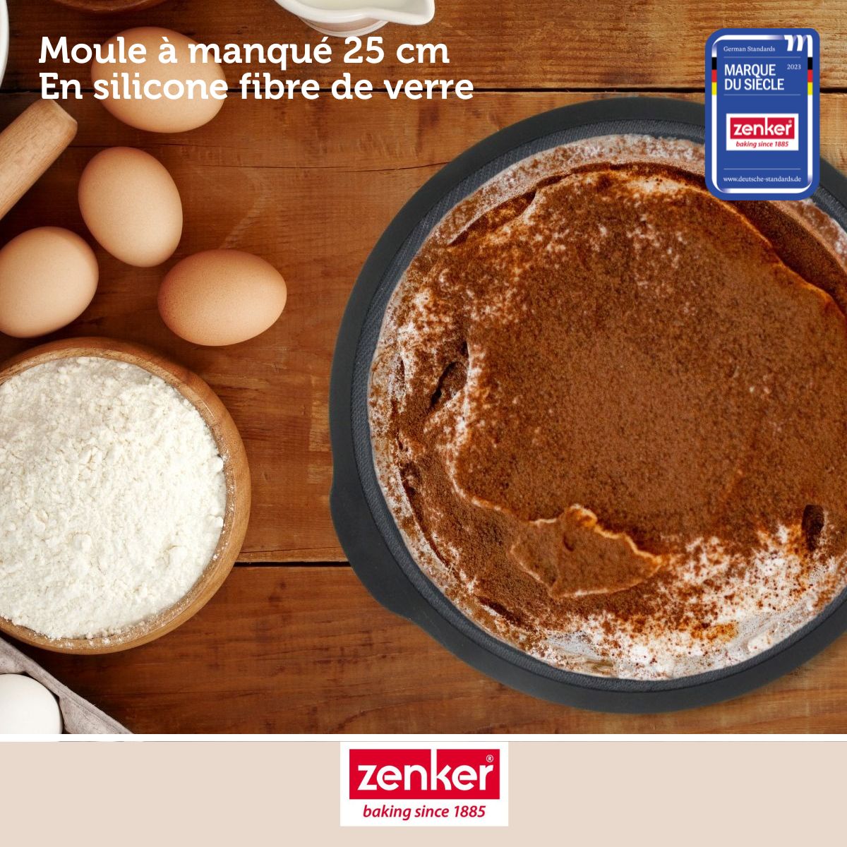 Moule à manqué 25 cm Zenker Silicone fibre de verre Zenker - Mathon - 2